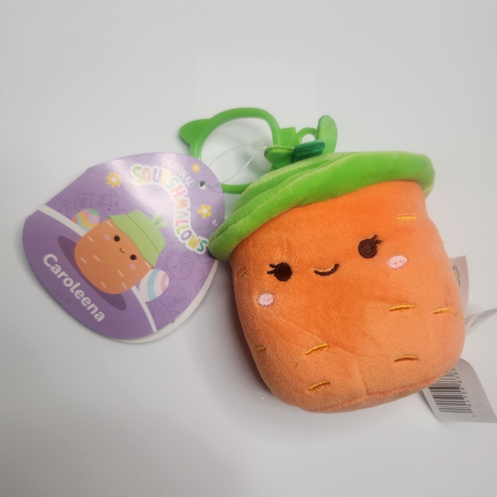 Squishmallows Caroleena Carrot Clip-On 3.5”